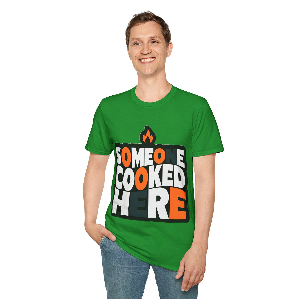 T-Shirt — "Someone Cooked Here" Funny Cooking Graphic Tee - Trending Now - August 2026