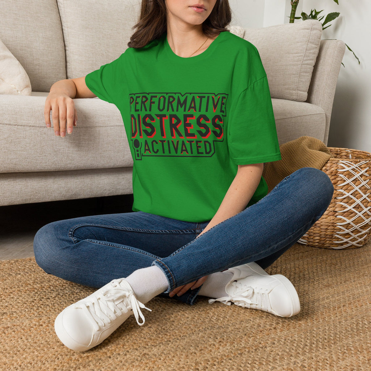 Performative Distress Activated T-Shirt - Trending Now - August 2026