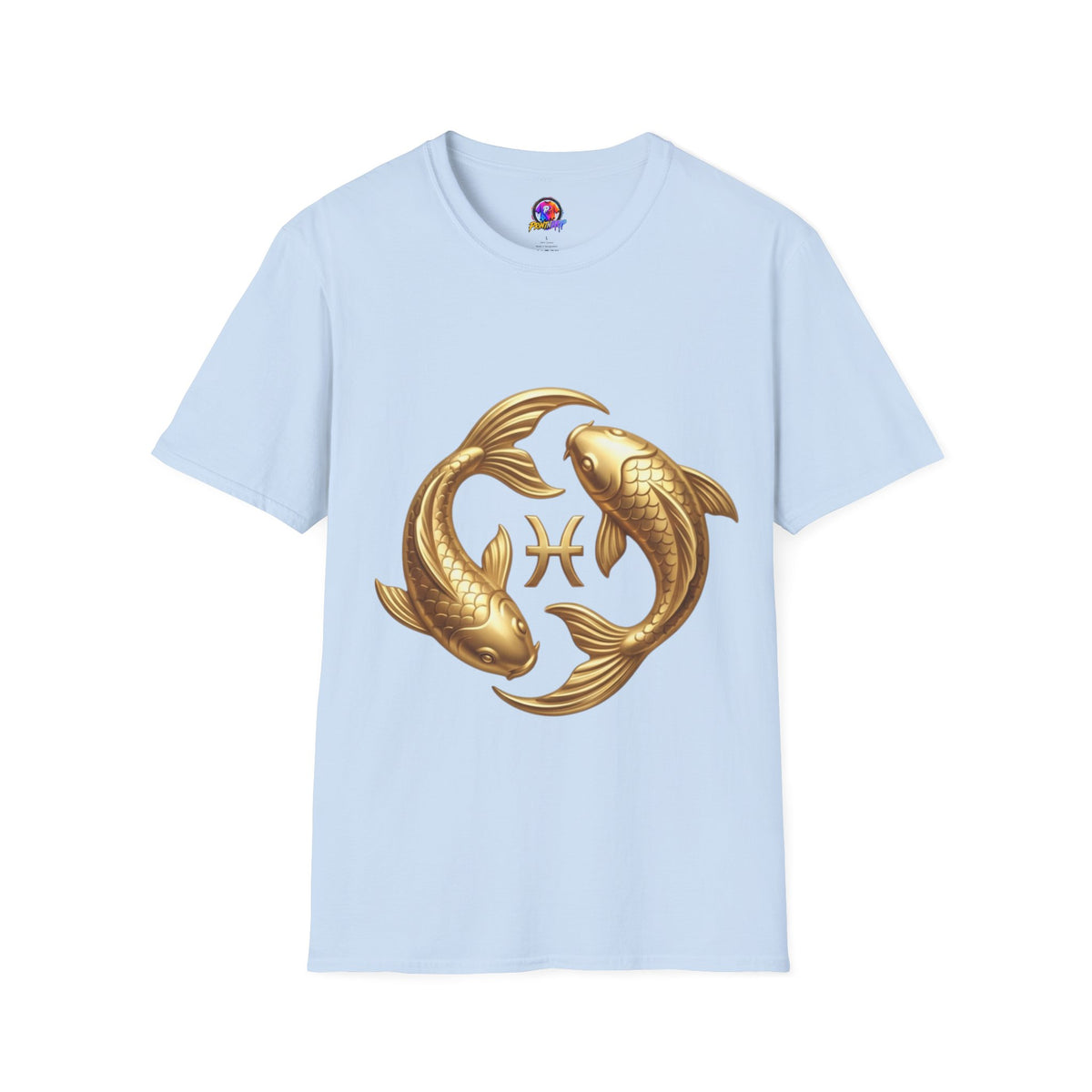 Pisces Gold Fish T-Shirt — Zodiac Symbol Astrology Tee