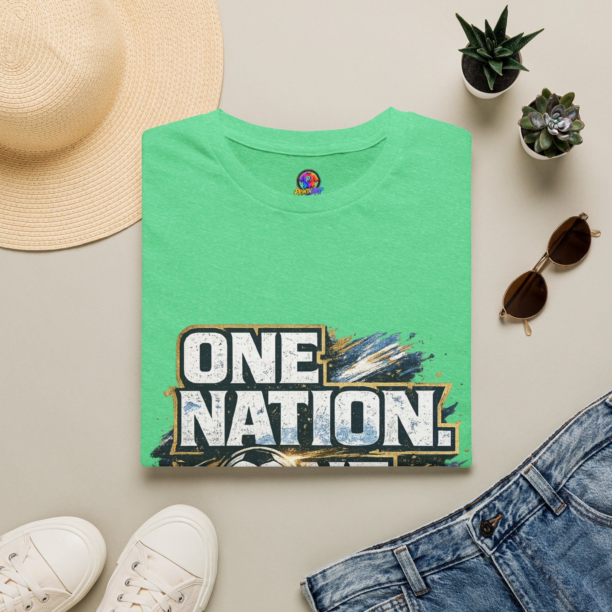 One Nation One Team Soccer T-Shirt — Supportive Fan Tee
