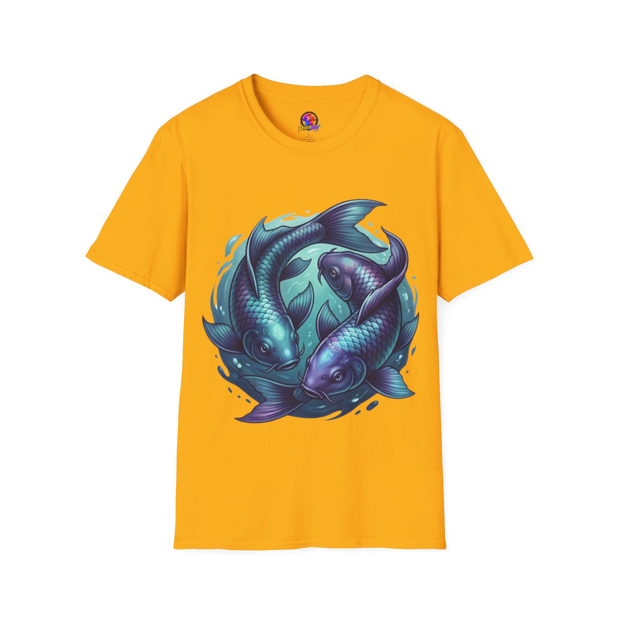 Pisces Zodiac Koi Fish Tee — Yin Yang Aquatic Graphic T-Shirt