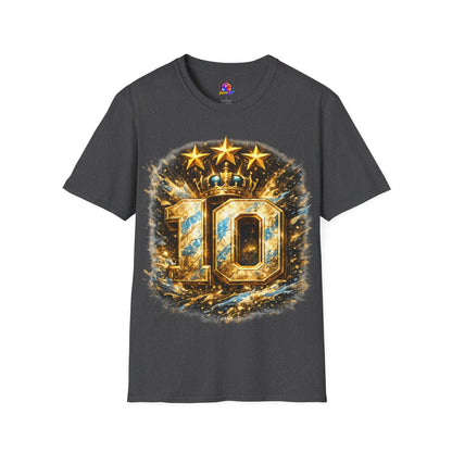Argentina, MESSI #10 T-Shirt — Gold Crown '10' Victory Graphic Tee