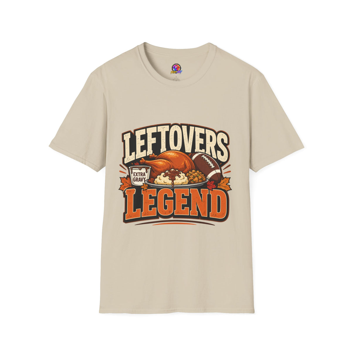 Thanksgiving T-Shirt Leftovers Legend T-Shirt — Thanksgiving Football Turkey Graphic Tee