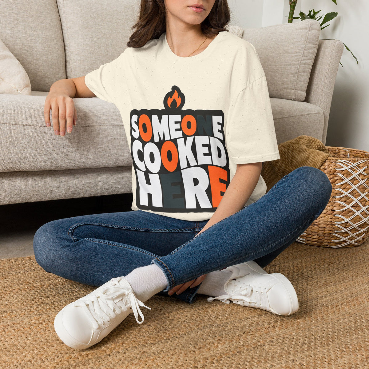 T-Shirt — "Someone Cooked Here" Funny Cooking Graphic Tee - Trending Now - August 2026