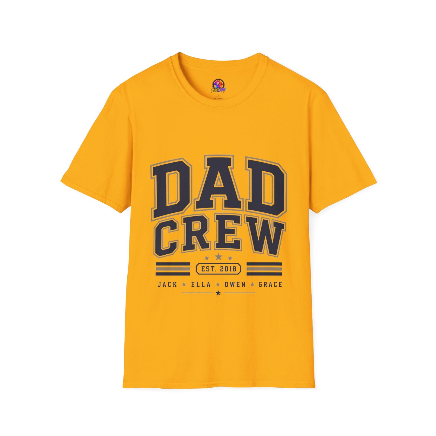Dad Crew T-Shirt — Vintage Collegiate "DAD CREW" Father's Day Tee