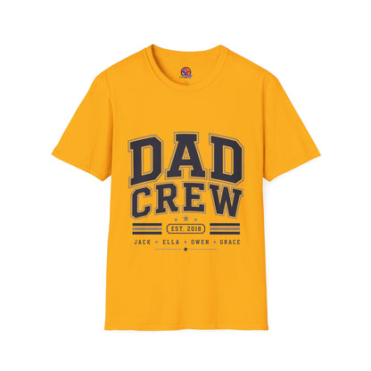 Dad Crew T-Shirt — Vintage Collegiate "DAD CREW" Father's Day Tee