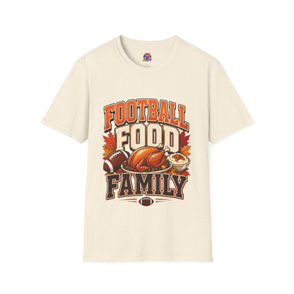 Football Food Family T-Shirt — Thanksgiving Tailgate Tee for Fans