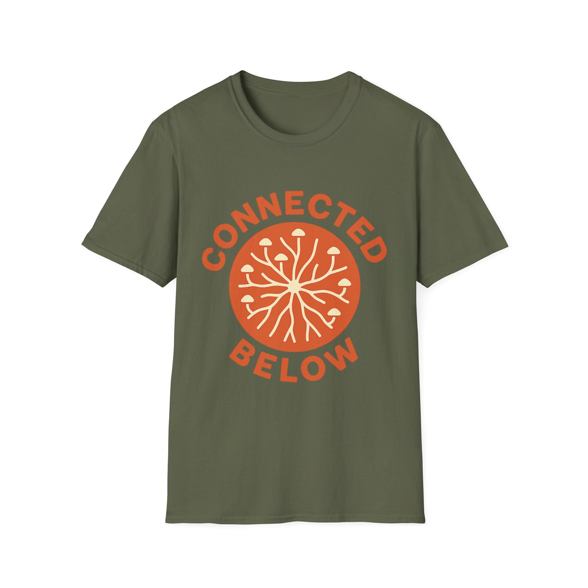 Connected Below Basketball Tee — Minimal Orange Logo T-Shirt - Trending Now - September 2026