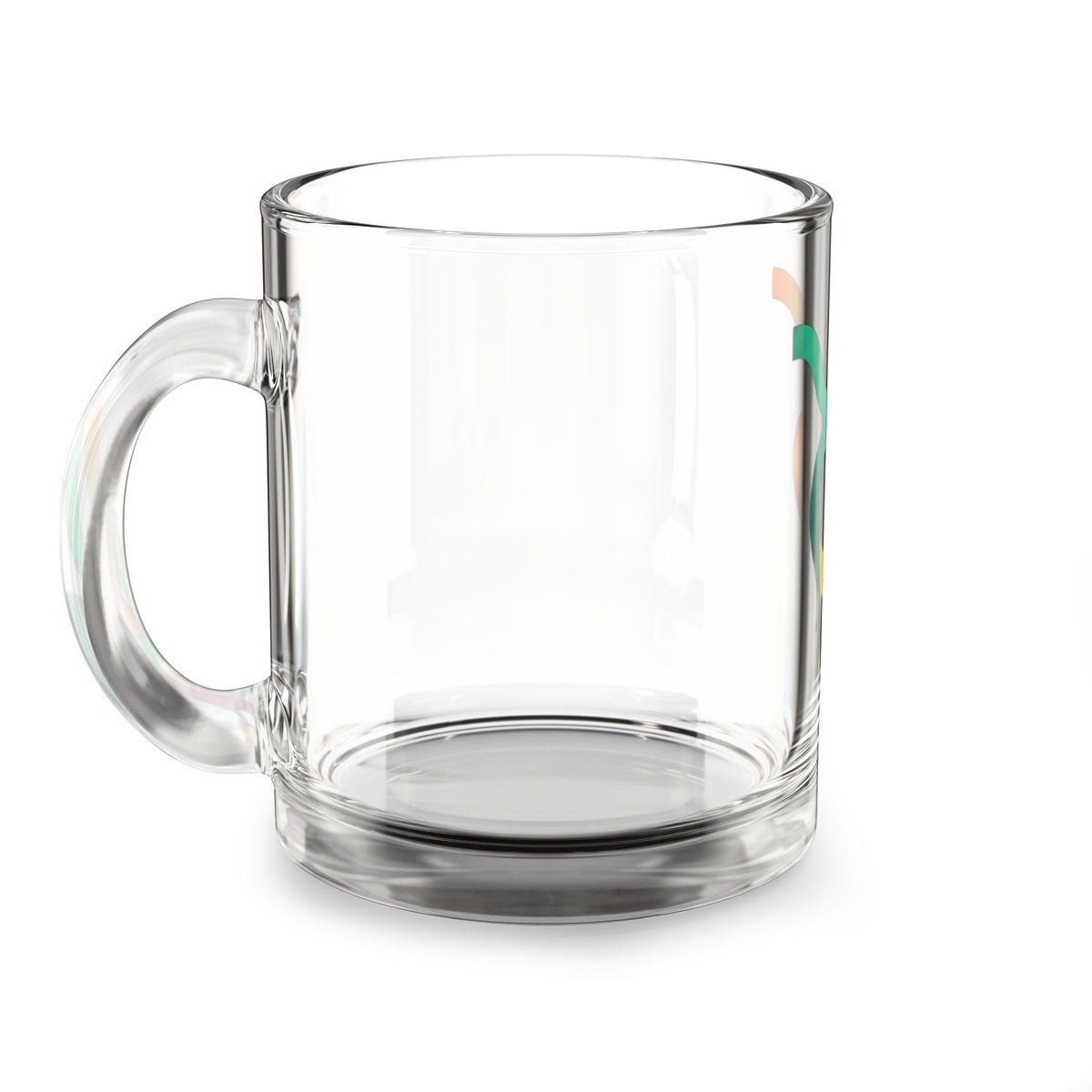 Taurus Zodiac Glass Mug — Colorful Dripping Bull Symbol, Astrology Coffee Cup (10 oz)