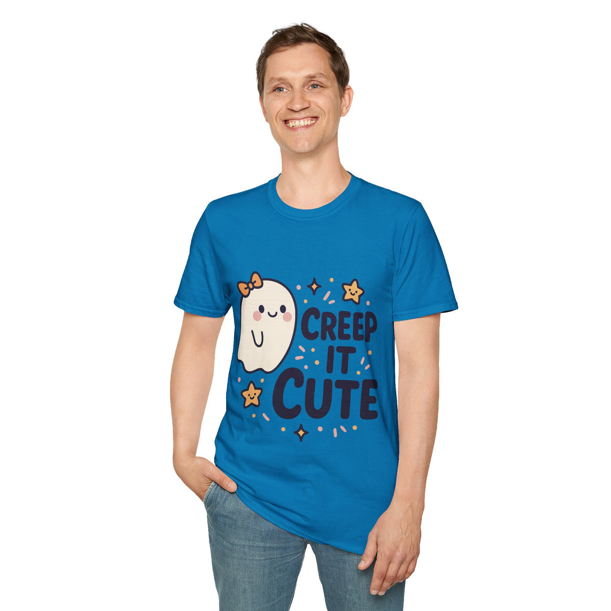 "Creep It Cute" Funny Ghost Tee | Pastel Spooky Season Halloween T-Shirt - Trending Now - September 2026