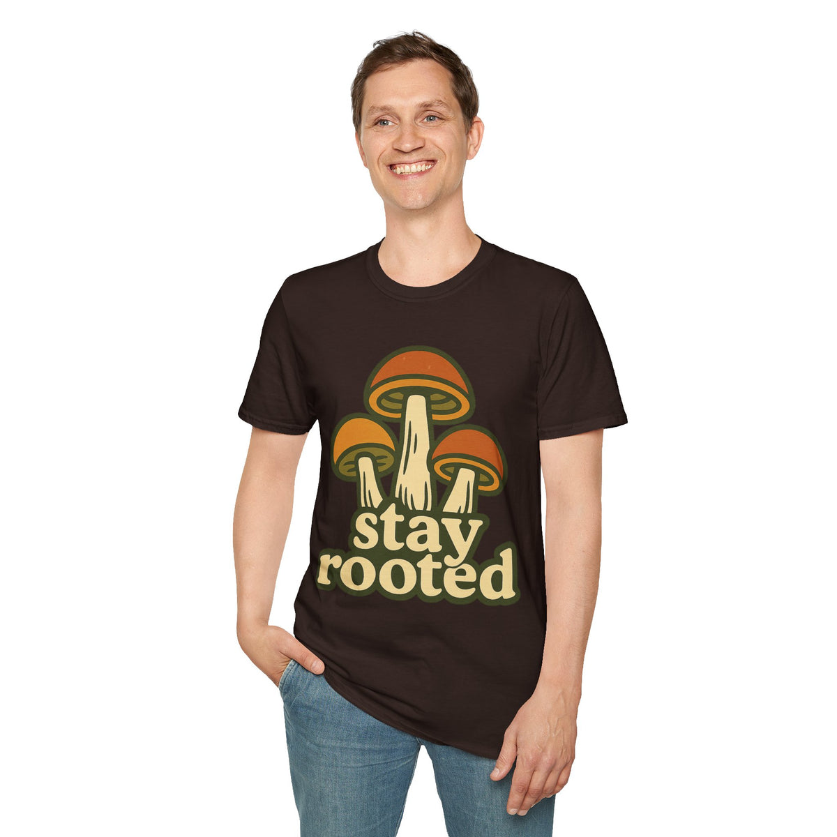 Mushroom "Stay Rooted" T-Shirt - Trending Now - September 2026