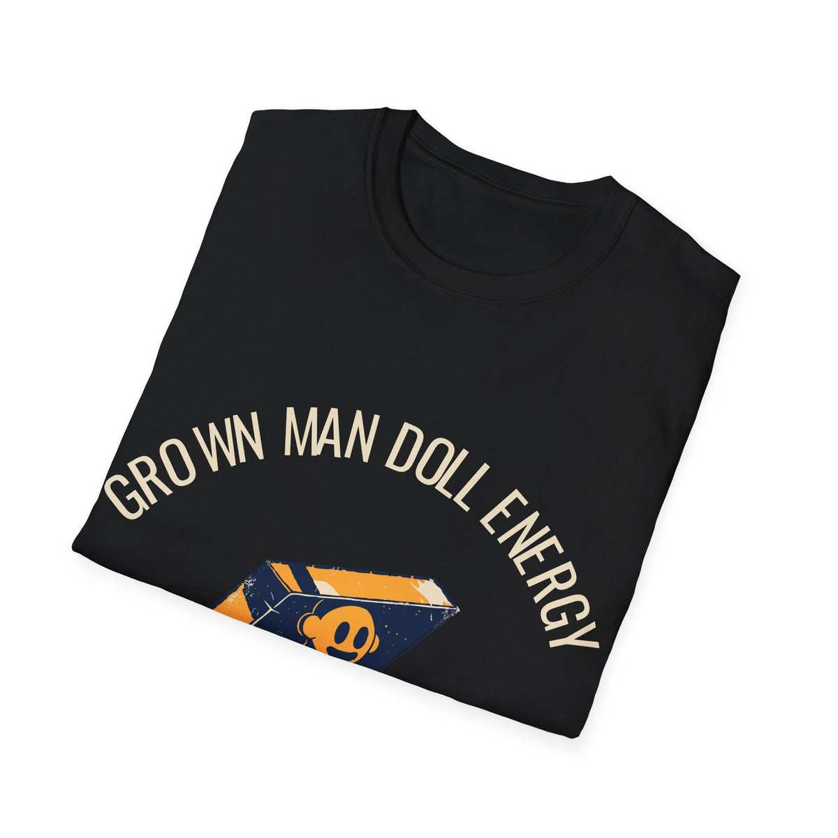 "Grown Man Doll Energy" Retro Toy Astronaut Tee - Funny Ironic Figure Collector White T-Shirt - Trending Now - September 2026