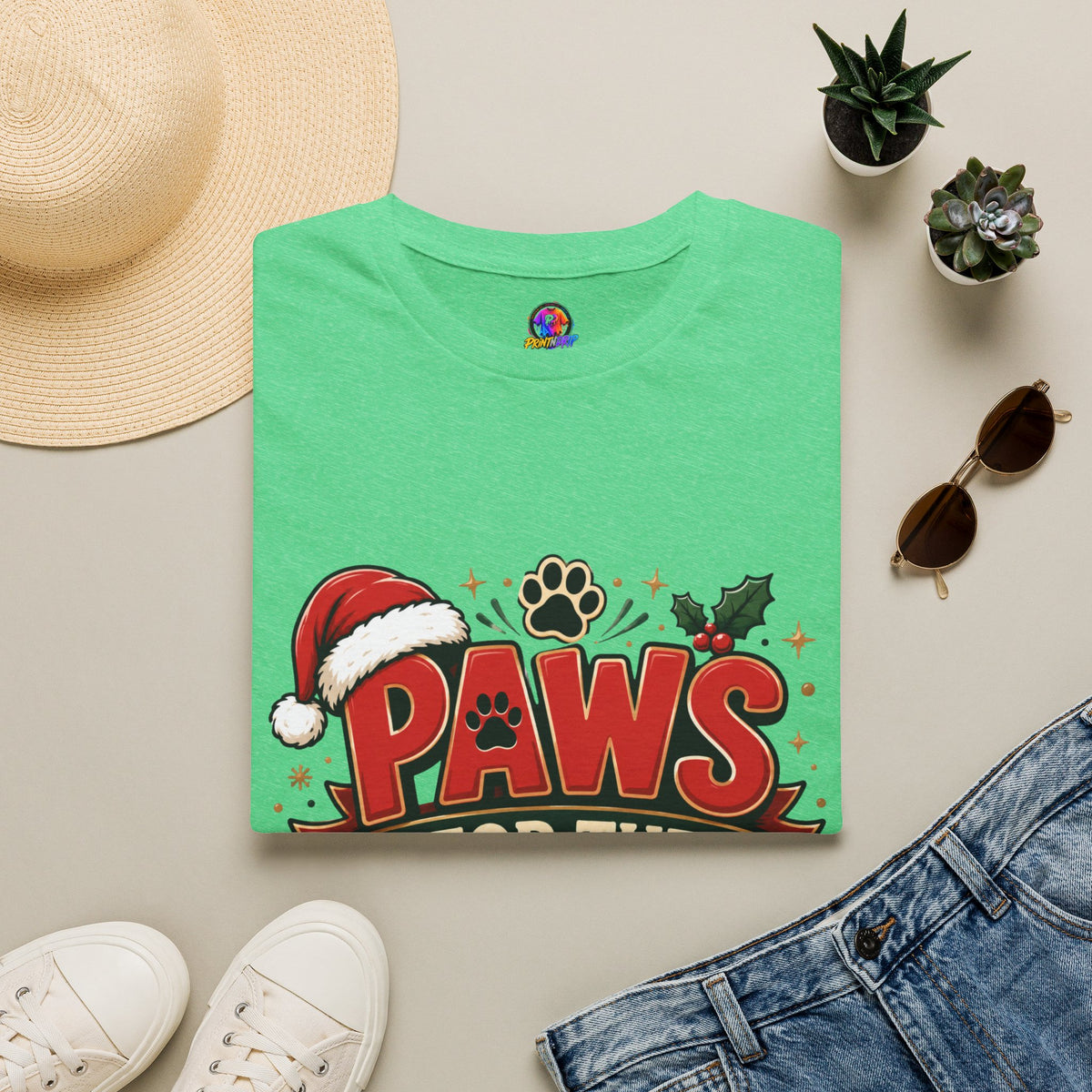 Paws for the Holidays T-Shirt — Festive Christmas Pet Lover Tee