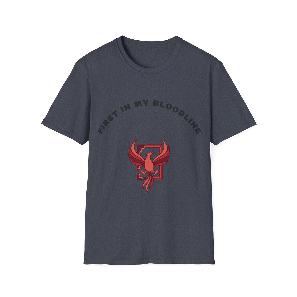 T-Shirt — “First In My Bloodline” Red Phoenix Emblem - Trending Now - September 2026