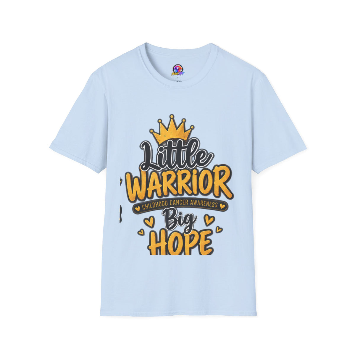 Little Warrior Big Hope Kids T-Shirt — Childhood Cancer Awareness Tee