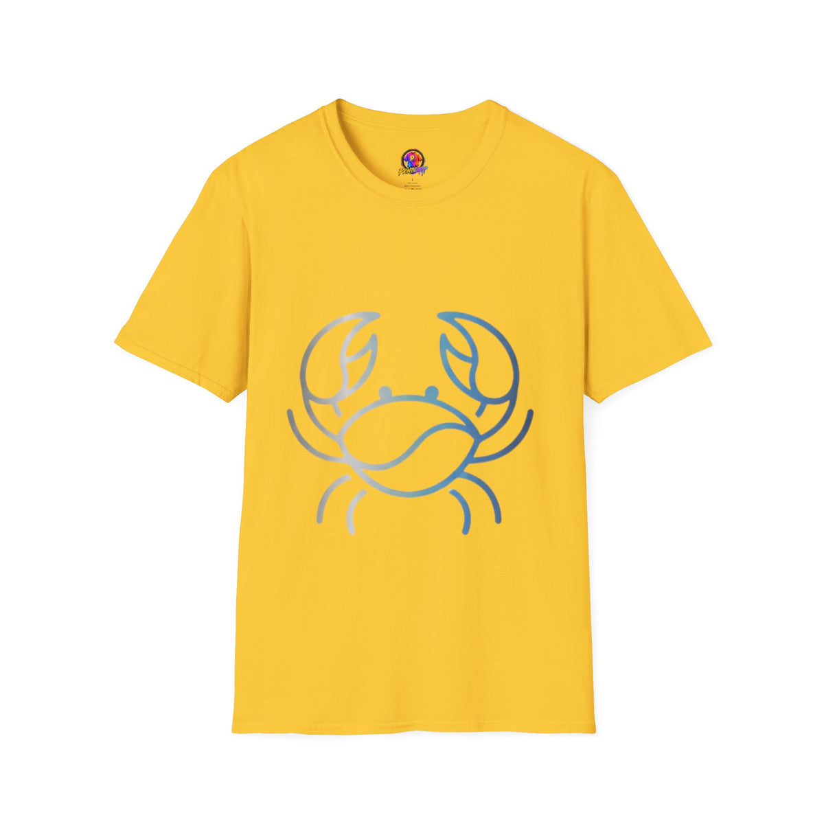 Cancer Zodiac Crab Graphic T-Shirt — Minimal Coastal Zodiac Summer Tee