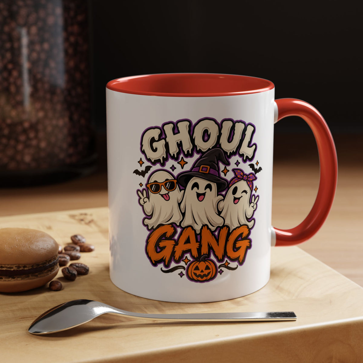 Ghoul Gang Coffee Mug — Cute Halloween Ghosts Accent Mug (11/15oz)