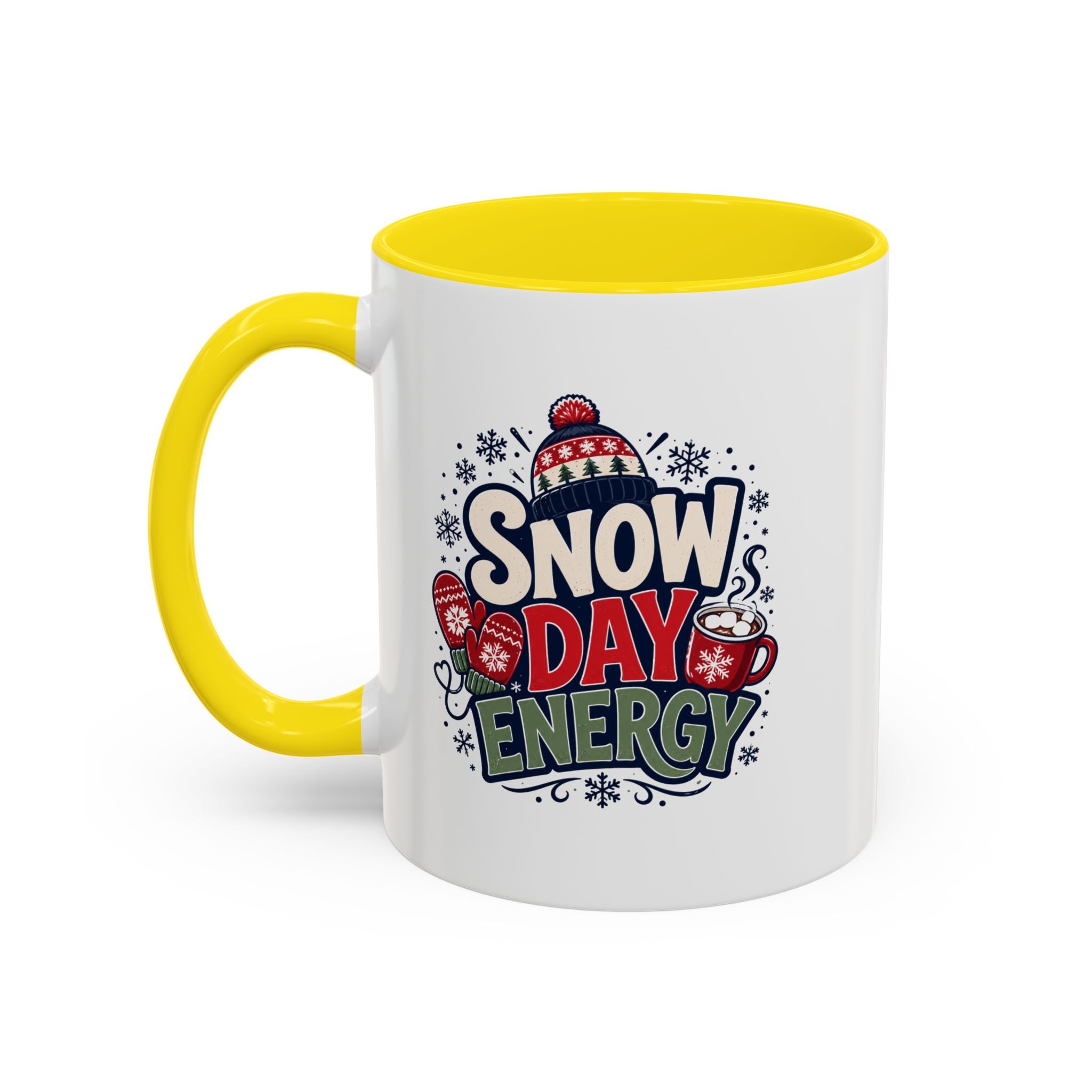 Snow Day Energy Coffee Mug — Winter Hot Cocoa Holiday Drinkware