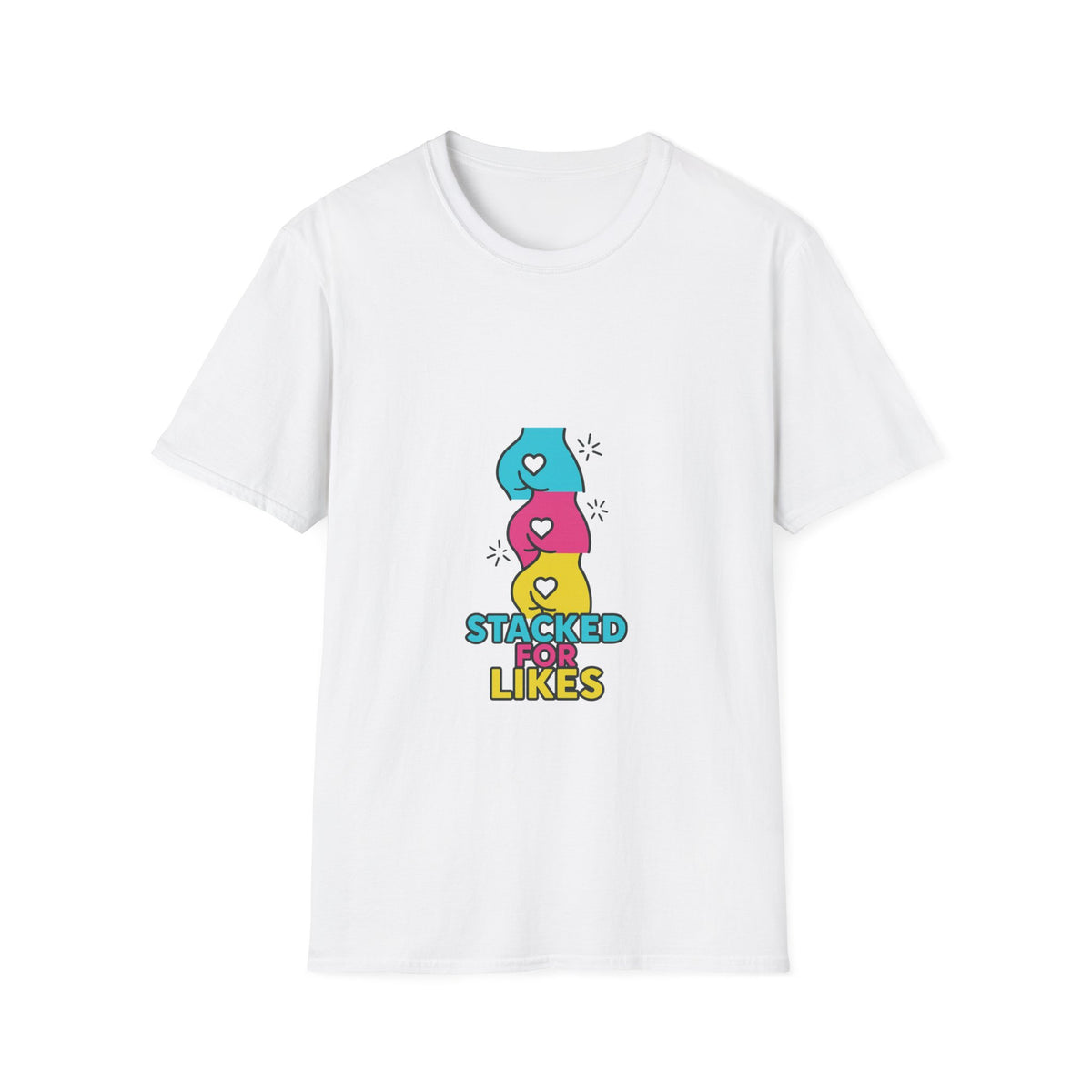 Stacked Likes T-Shirt — Cute Colorful Social Media Hearts Graphic Tee - Trending Now - October 2026
