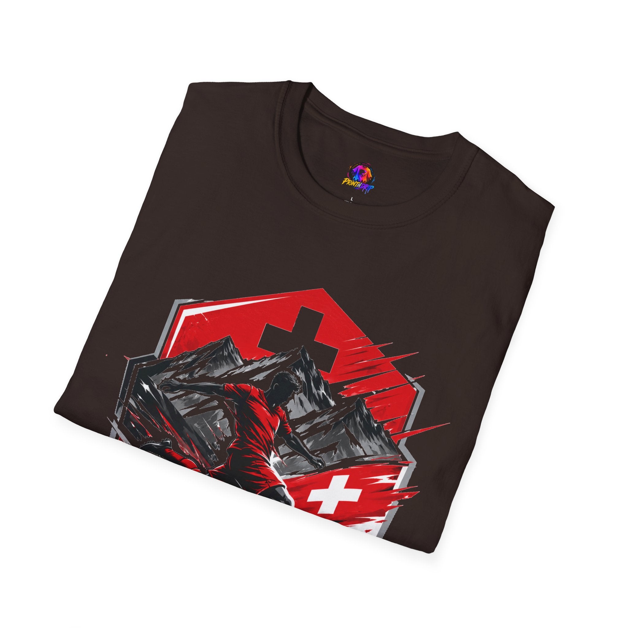 Switzerland Alpine Strike T‑Shirt – Swiss Mountain Ski & Snowboard Graphic