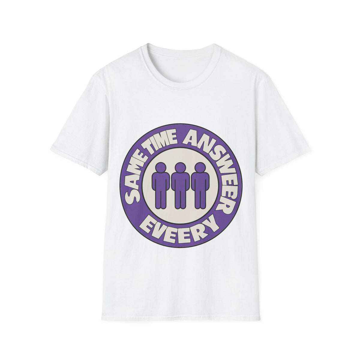 "Same Answer Every Time" Purple People Icon Graphic Tee - Trending Now - September 2026