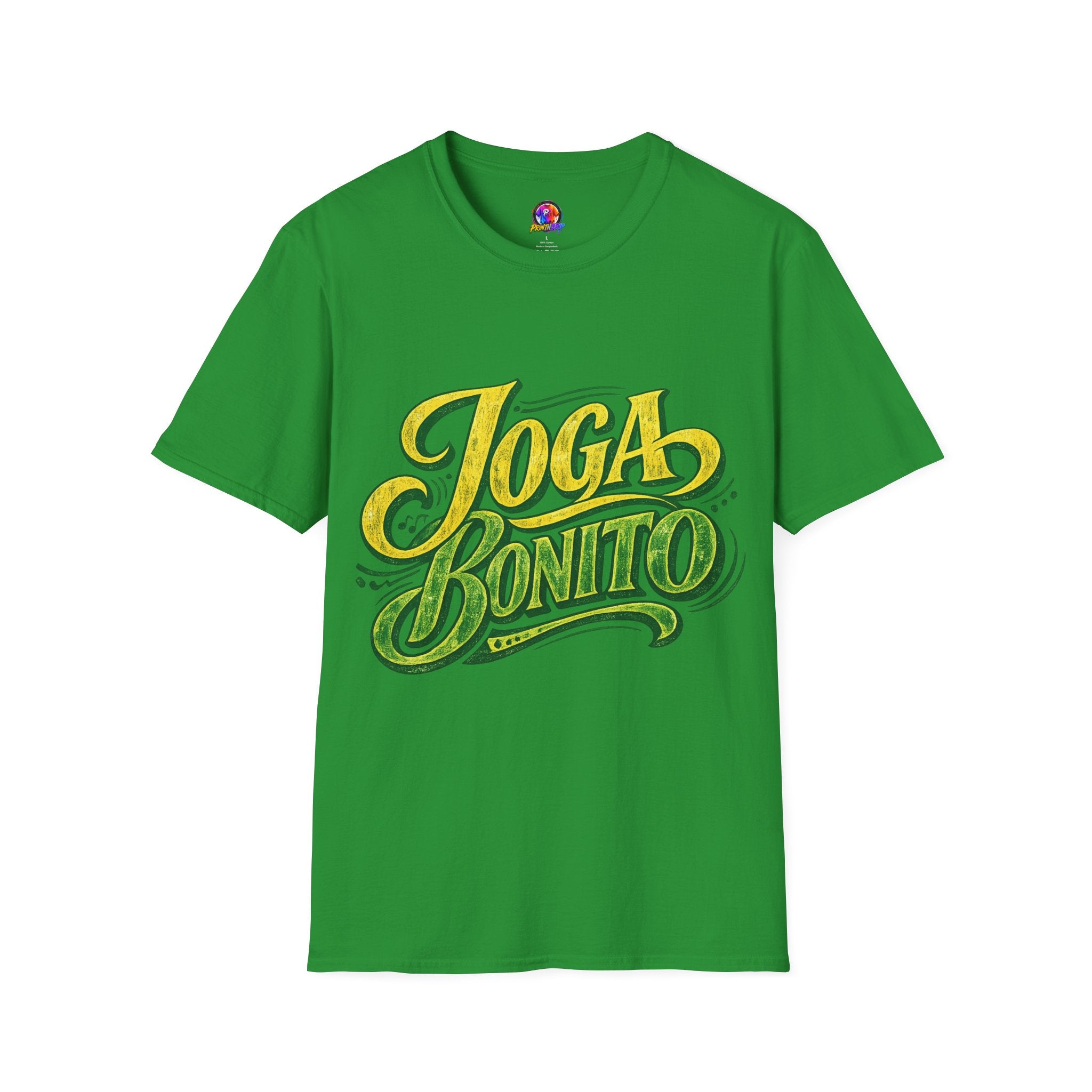 Brazil T-Shirt — 'Joga Bonito' Vintage Soccer Script Tee