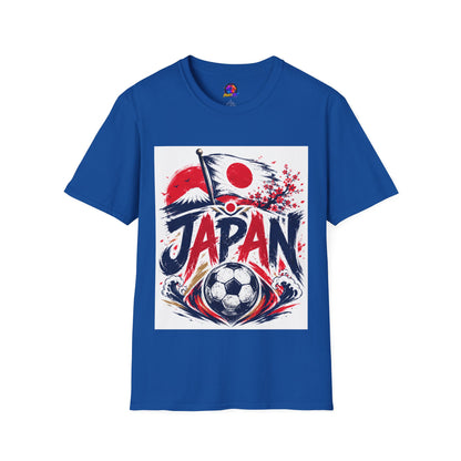 Japan Soccer T-Shirt — Japanese Flag & Cherry Blossom Football Graphic