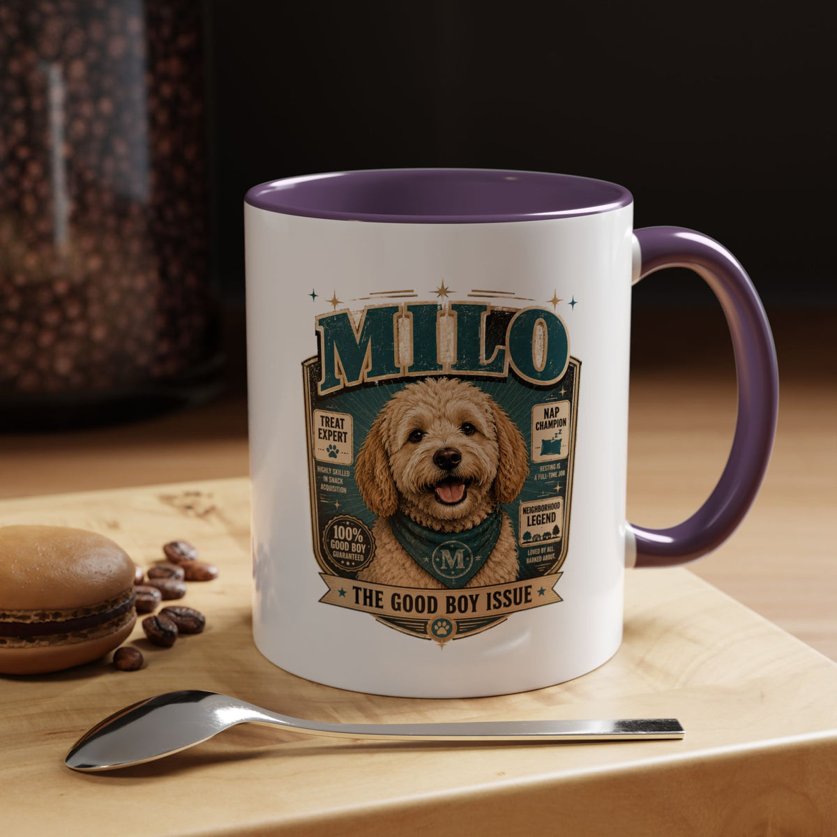 Milo Bailey Dog Dad Mom Accent Coffee Mug