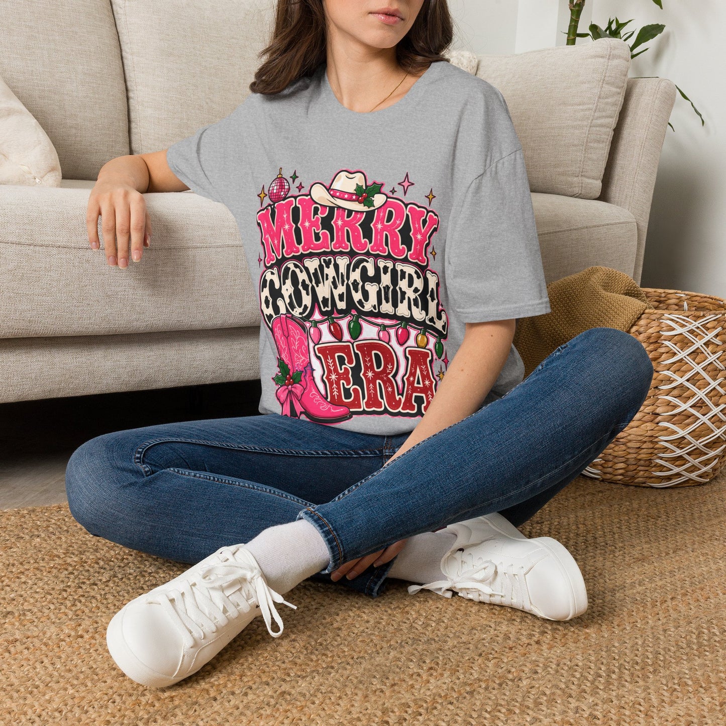 Merry Cowgirl Christmas T-Shirt