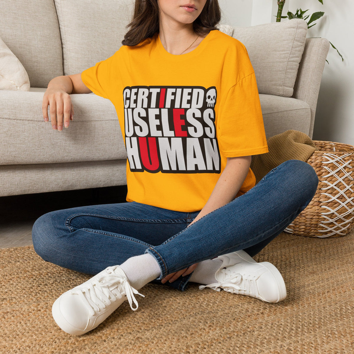 Certified Useless Human T-Shirt — Funny Sarcastic Graphic Tee - Trending Now - August 2026