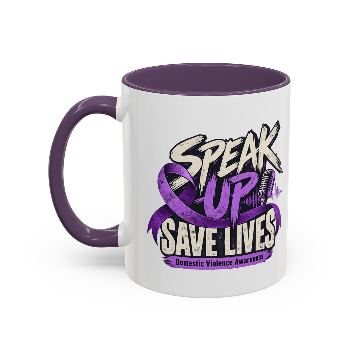 Speak Up Save Lives Domestic Violence Awareness Coffee Mug