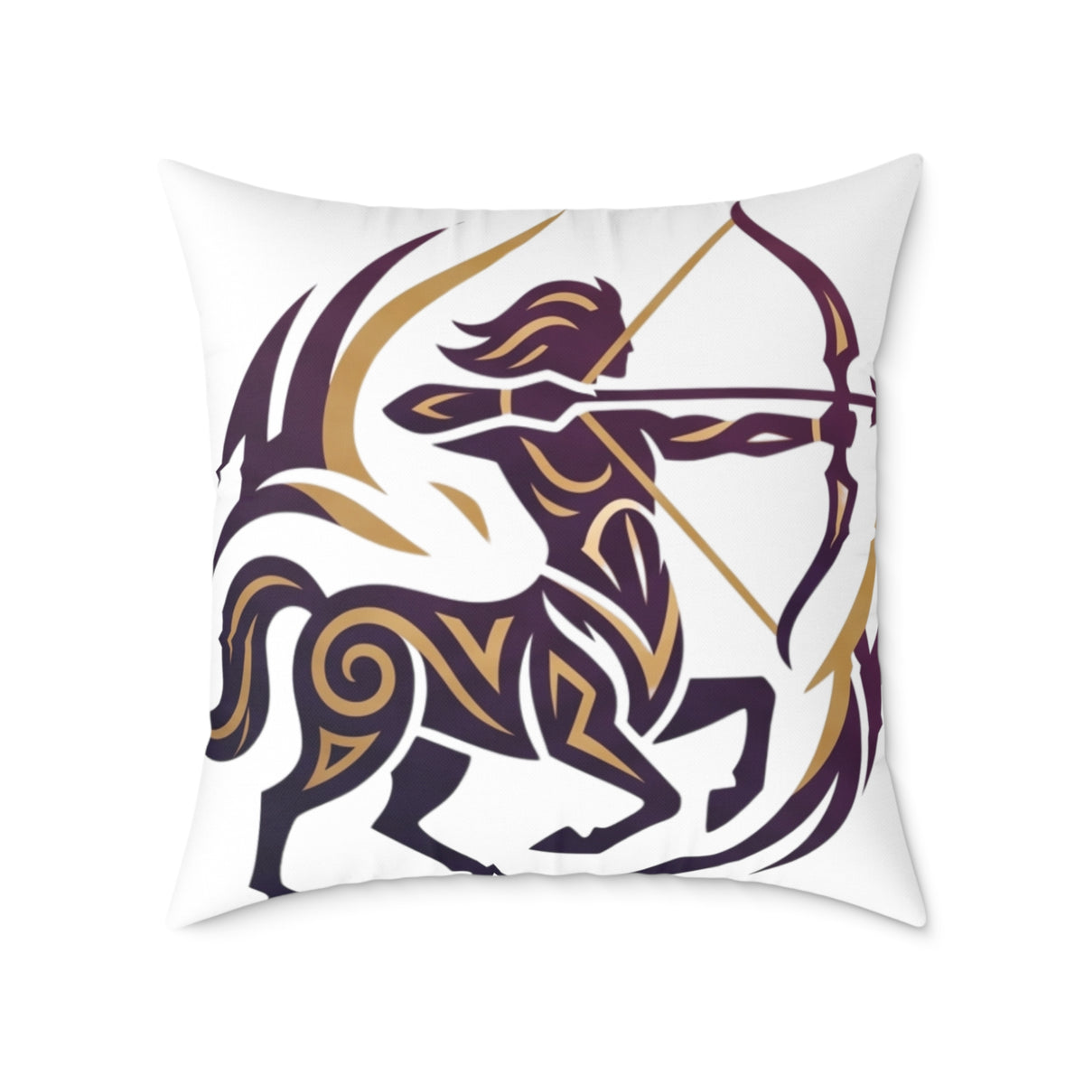 Sagittarius Zodiac Archer Square Poly Canvas Pillow