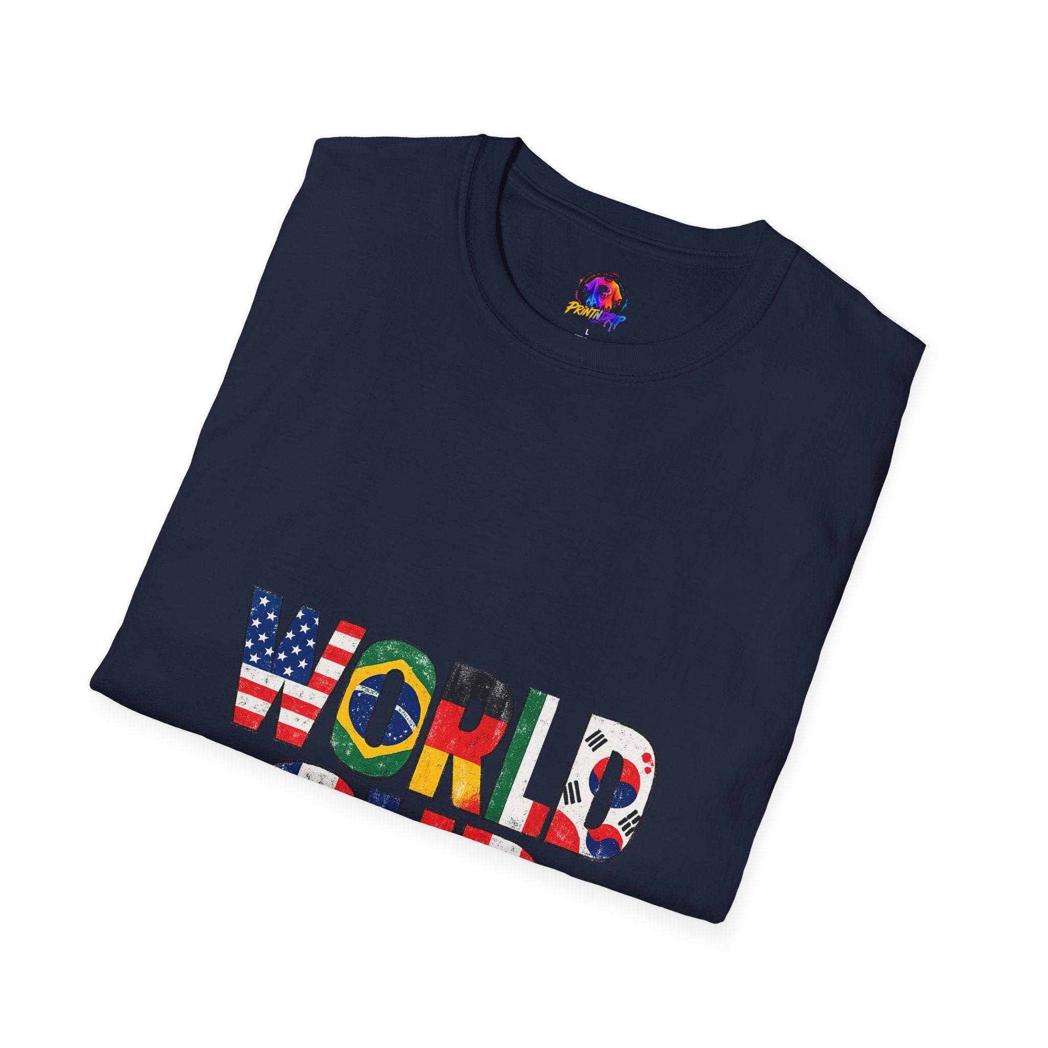 World Cup Flag Graphic T-Shirt — 'WORLD CUP' International Soccer Fans Tee