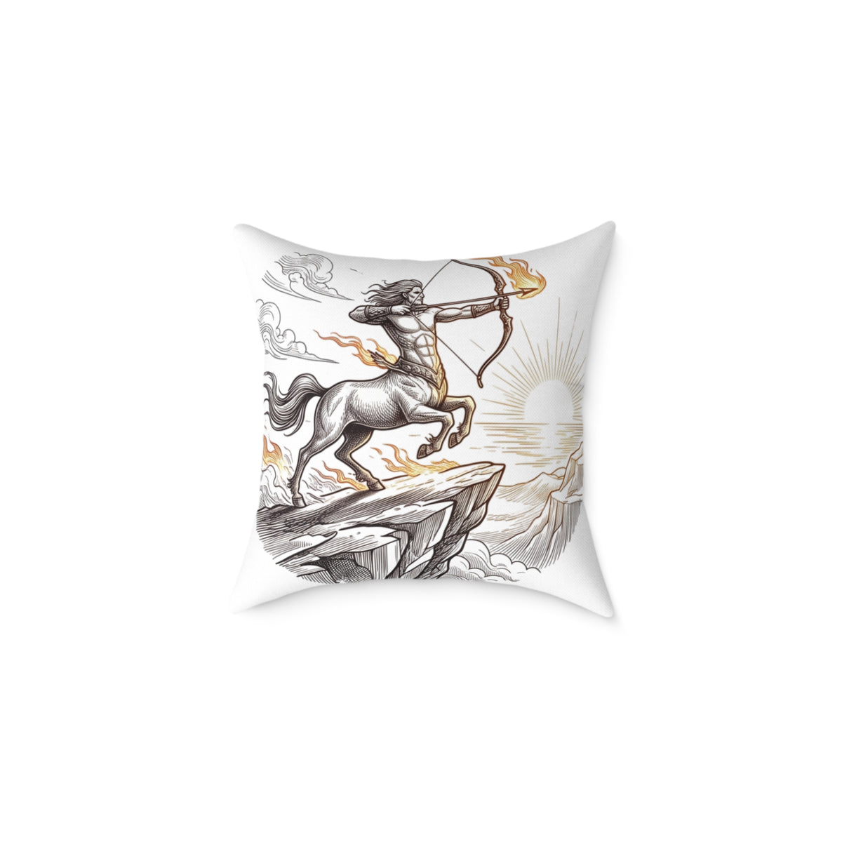 Astrological Sagittarius Zodiac Square Poly Canvas Pillow