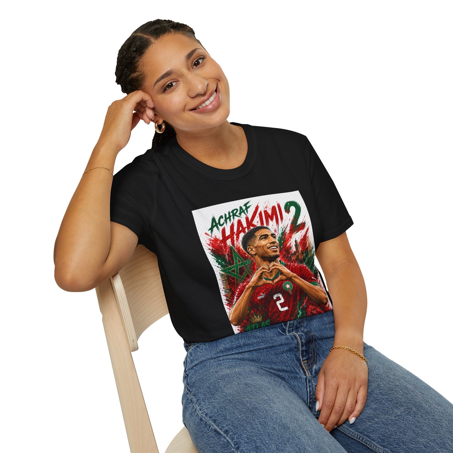 Achraf Hakimi #2 Soccer T-Shirt — Morocco Football Fan Tee