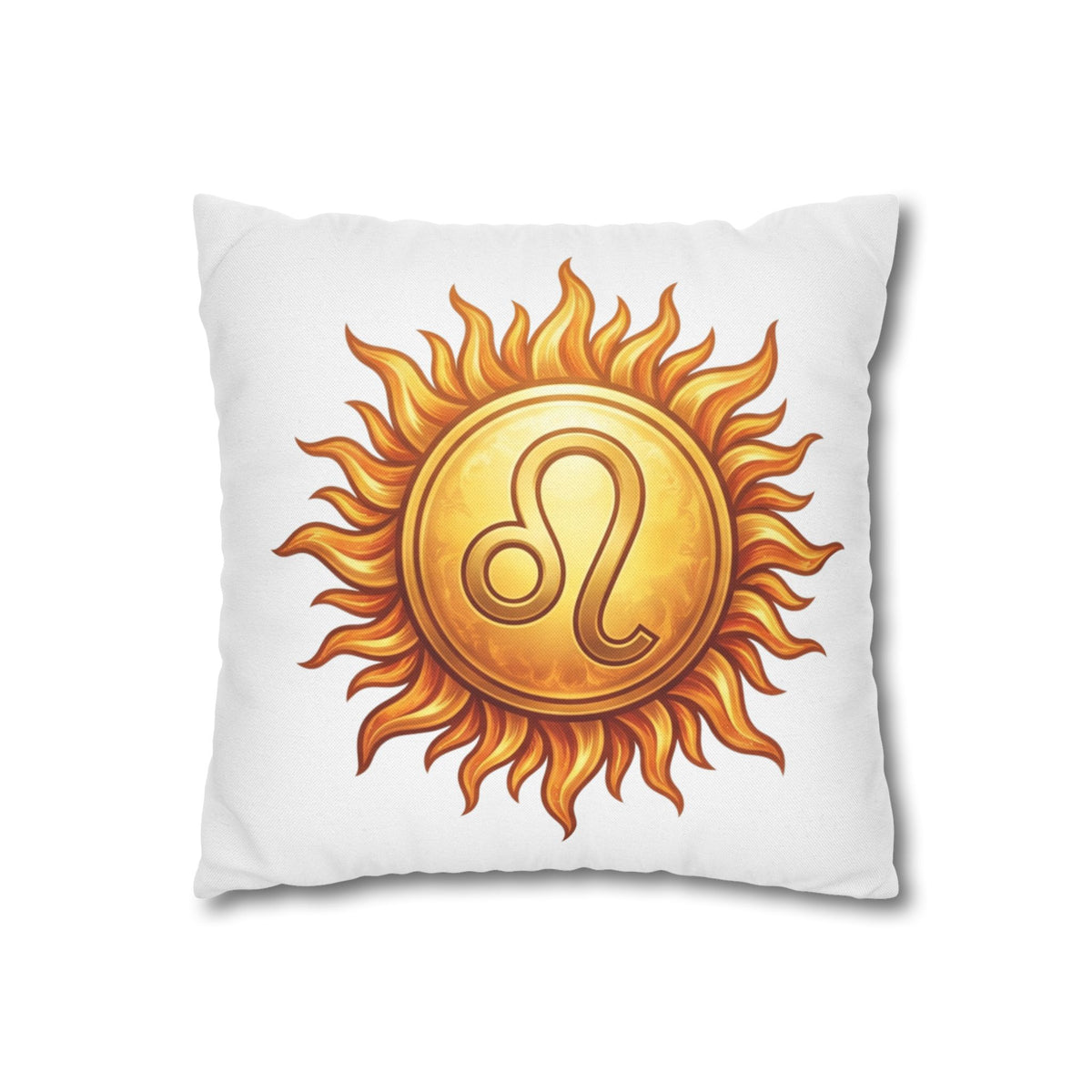 Leo Sun Zodiac Decorative Pillow Spun Square Pillowcase