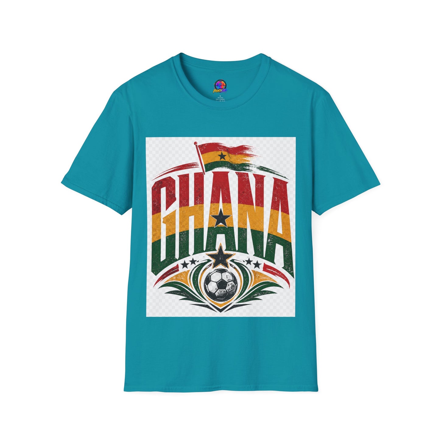 Ghana Flag Soccer T-Shirt — Retro Ghana Pride Football Tee