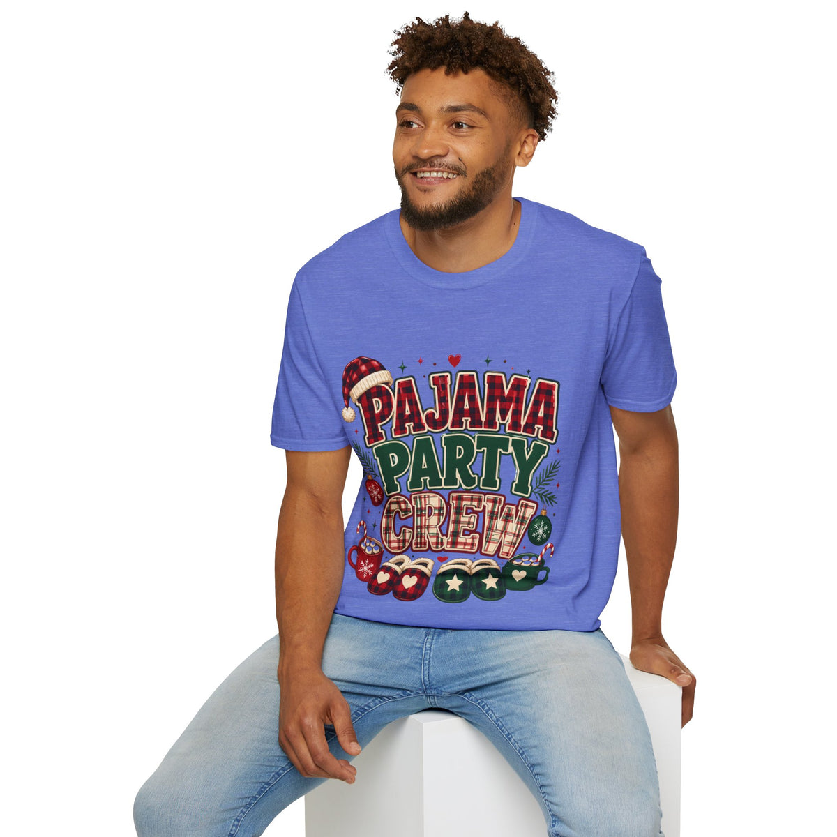 Pajama Party Crew T‑Shirt — Festive Christmas Lounge Tee