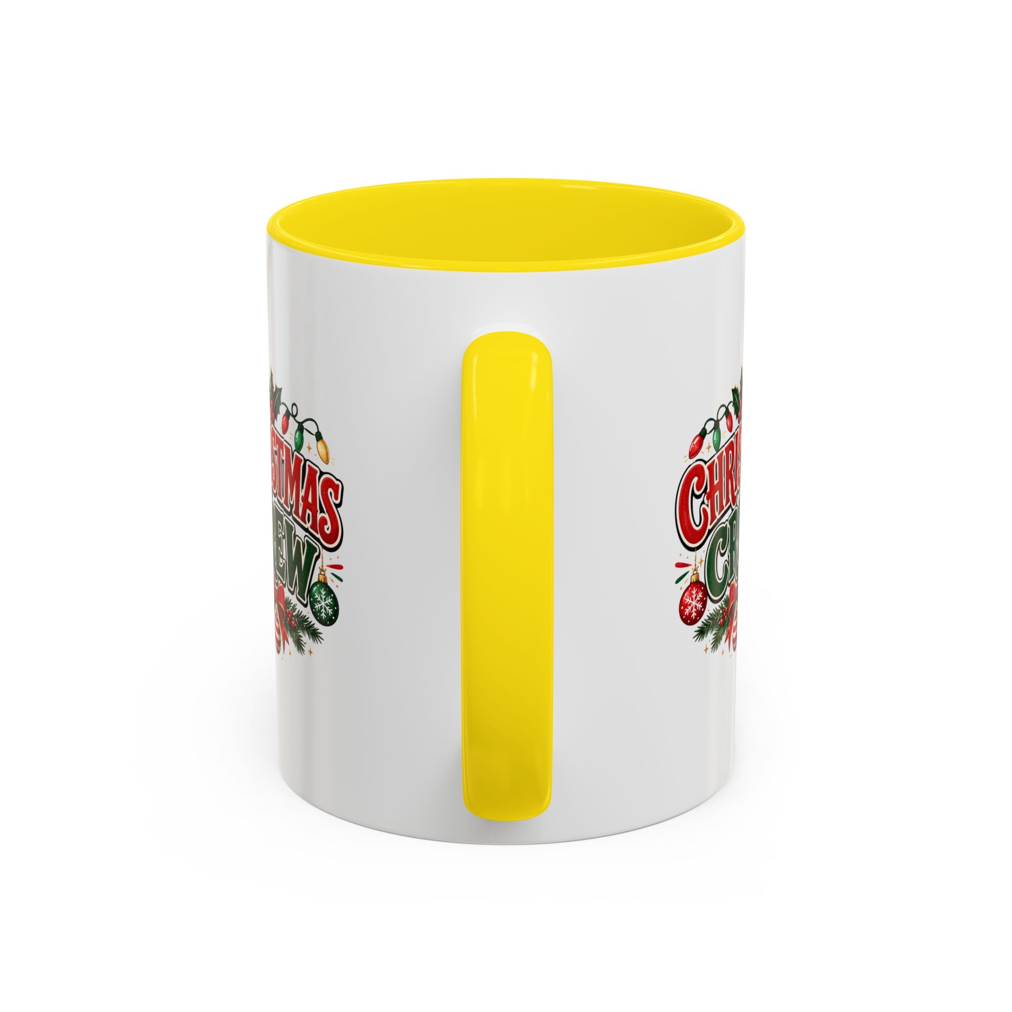 Christmas Crew Accent Coffee Mug - Festive Holiday Tea & Coffee Cup