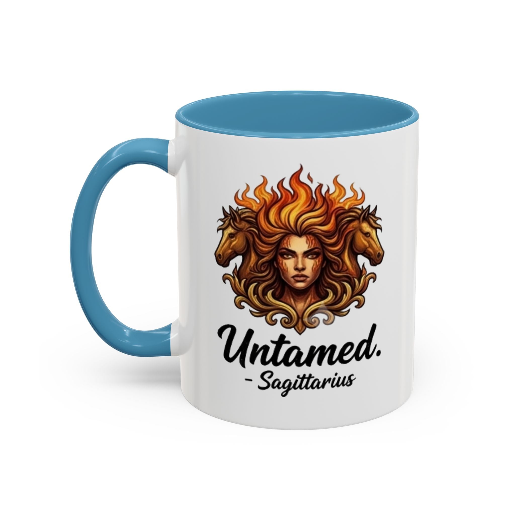 Untamed Sagittarius Coffee Mug — Zodiac Archer Accent Mug (11 oz)