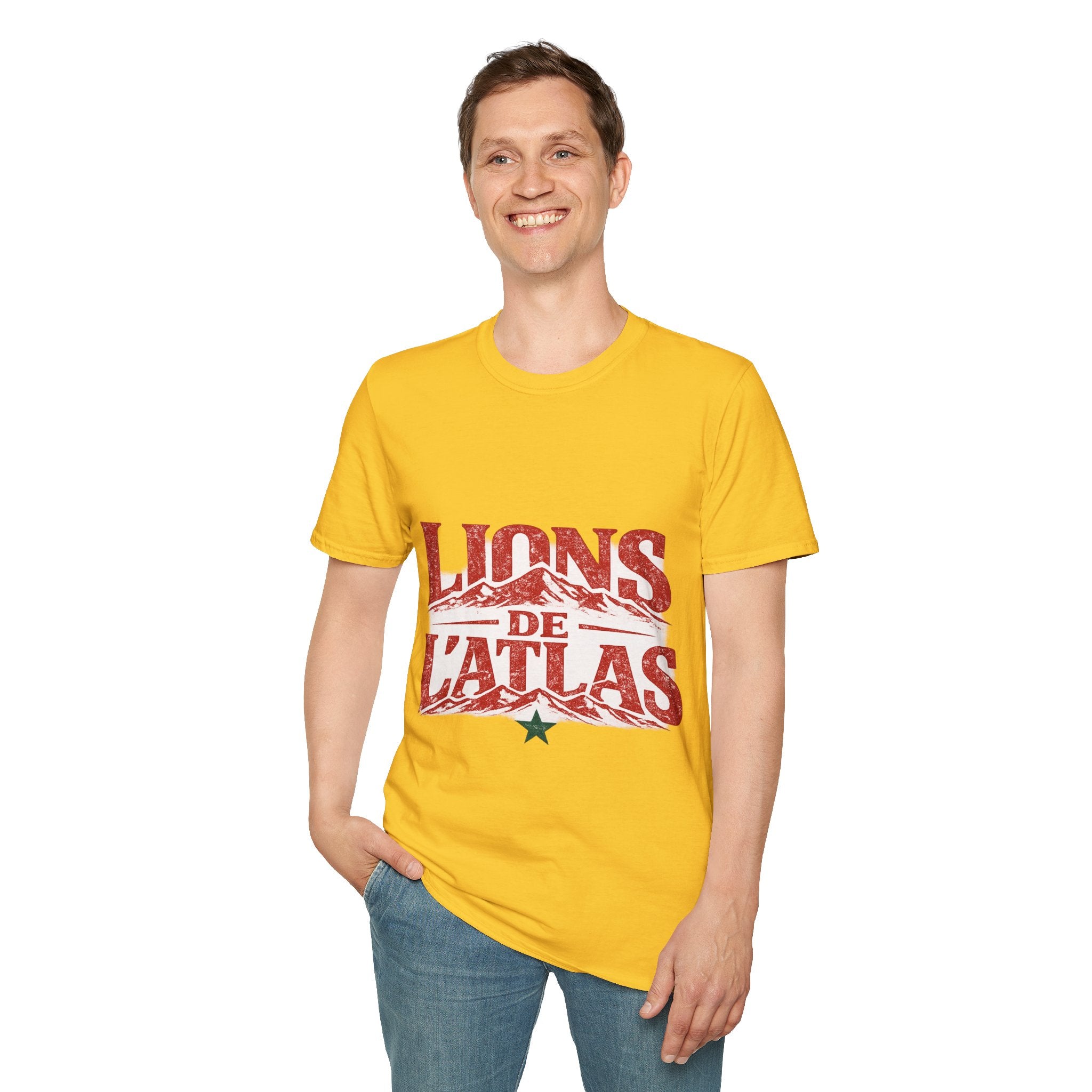 Morocco Lions de Atlas T-Shirt — Vintage Moroccan Atlas Mountain Graphic Tee