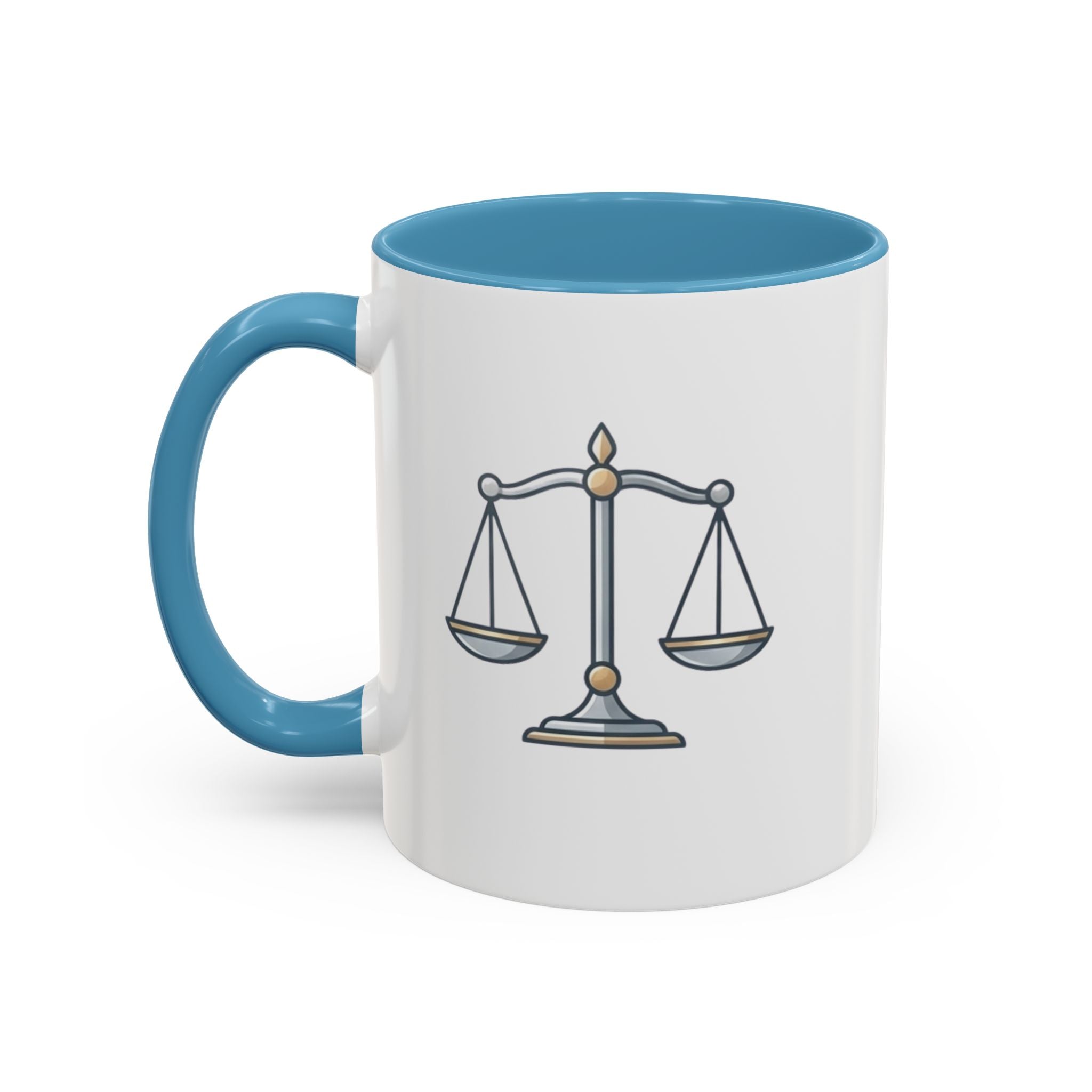 Libra Scales Accent Coffee Mug — Zodiac Libra Horoscope Gift
