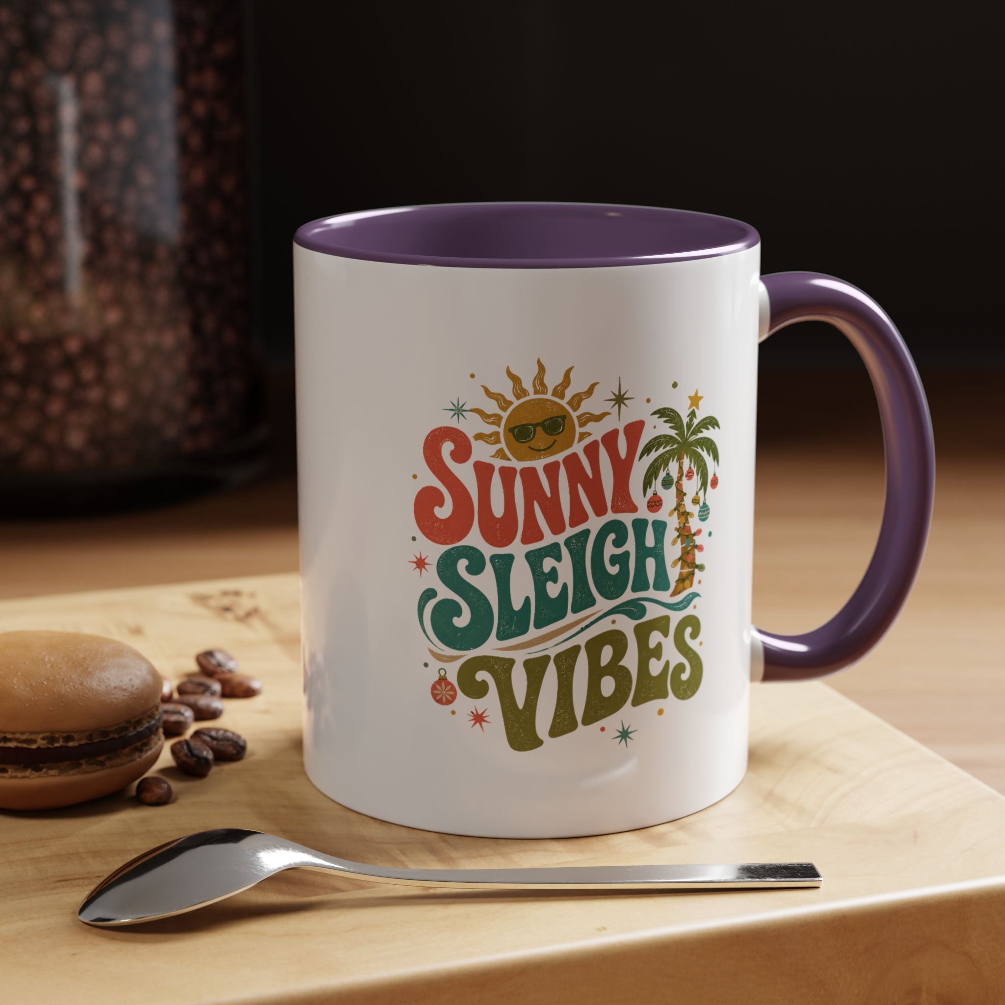 Modern Day Christmas Sunny Sleigh Vibes Coffee Mug