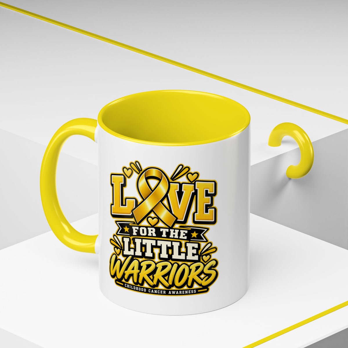 Coffee Mug — "Love for the Little Warriors" Childhood Cancer Awareness Accent Mug