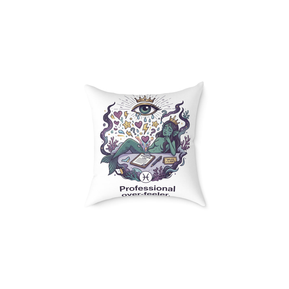 Pisces Zodiac Professional Over-feeler Square Poly Canvas Pillow