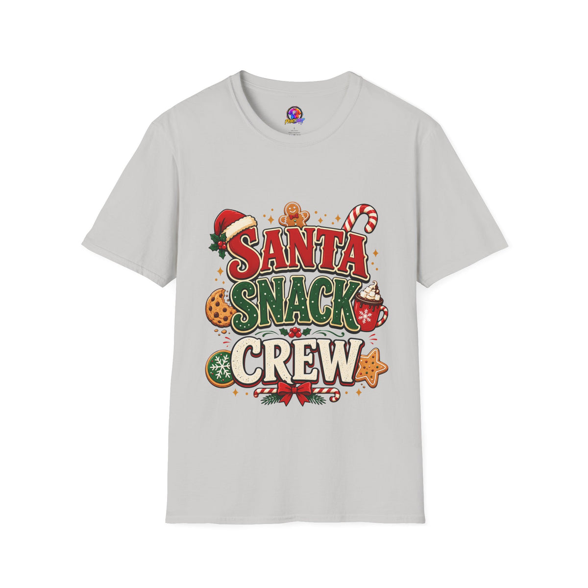 Santa Snack Crew T-Shirt — Christmas Cookie Holiday Tee