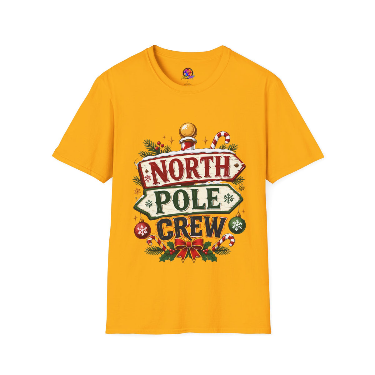 T-Shirt — North Pole Crew Christmas Holiday Graphic Tee