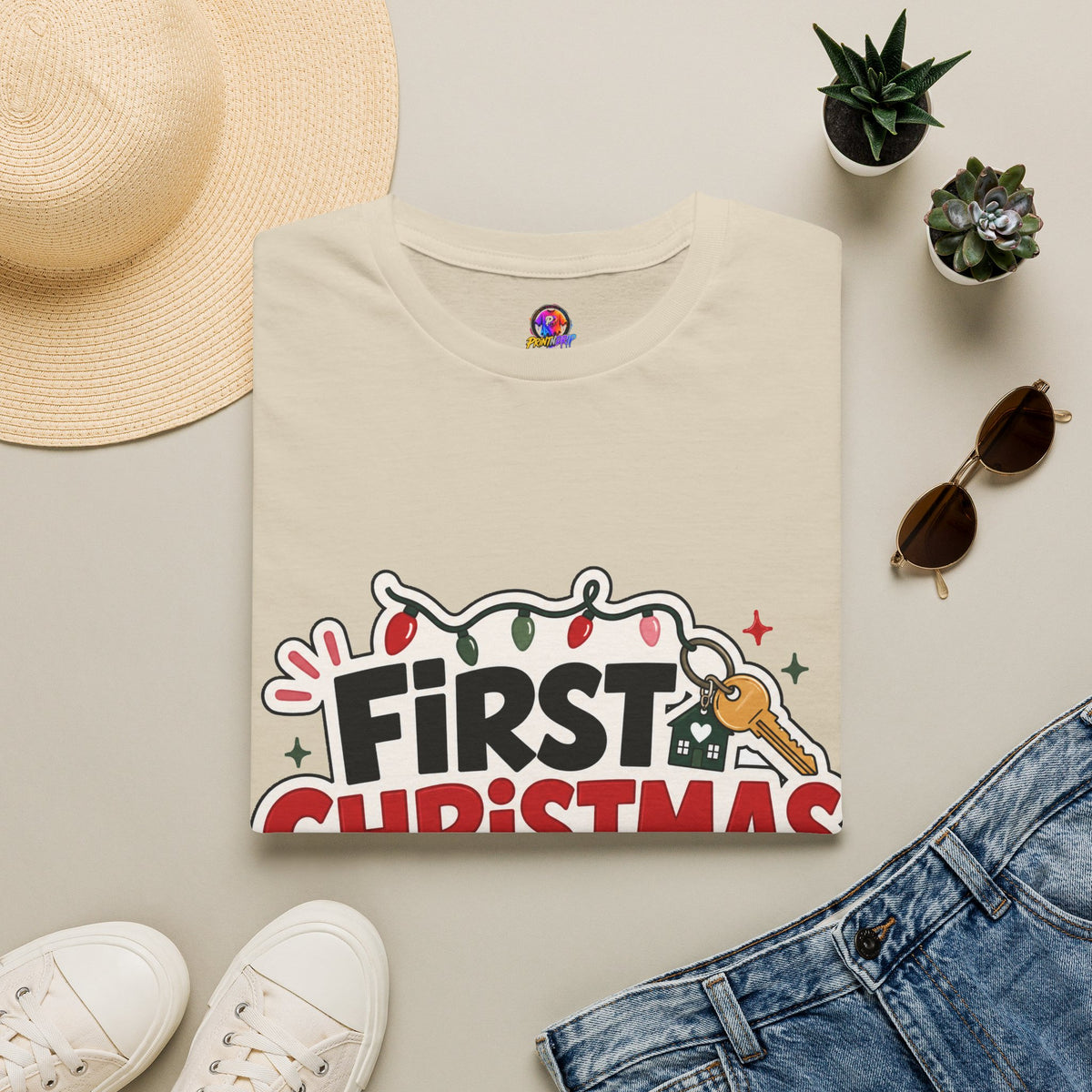 First Christmas No Roommates T-Shirt — Funny Holiday New Home Tee