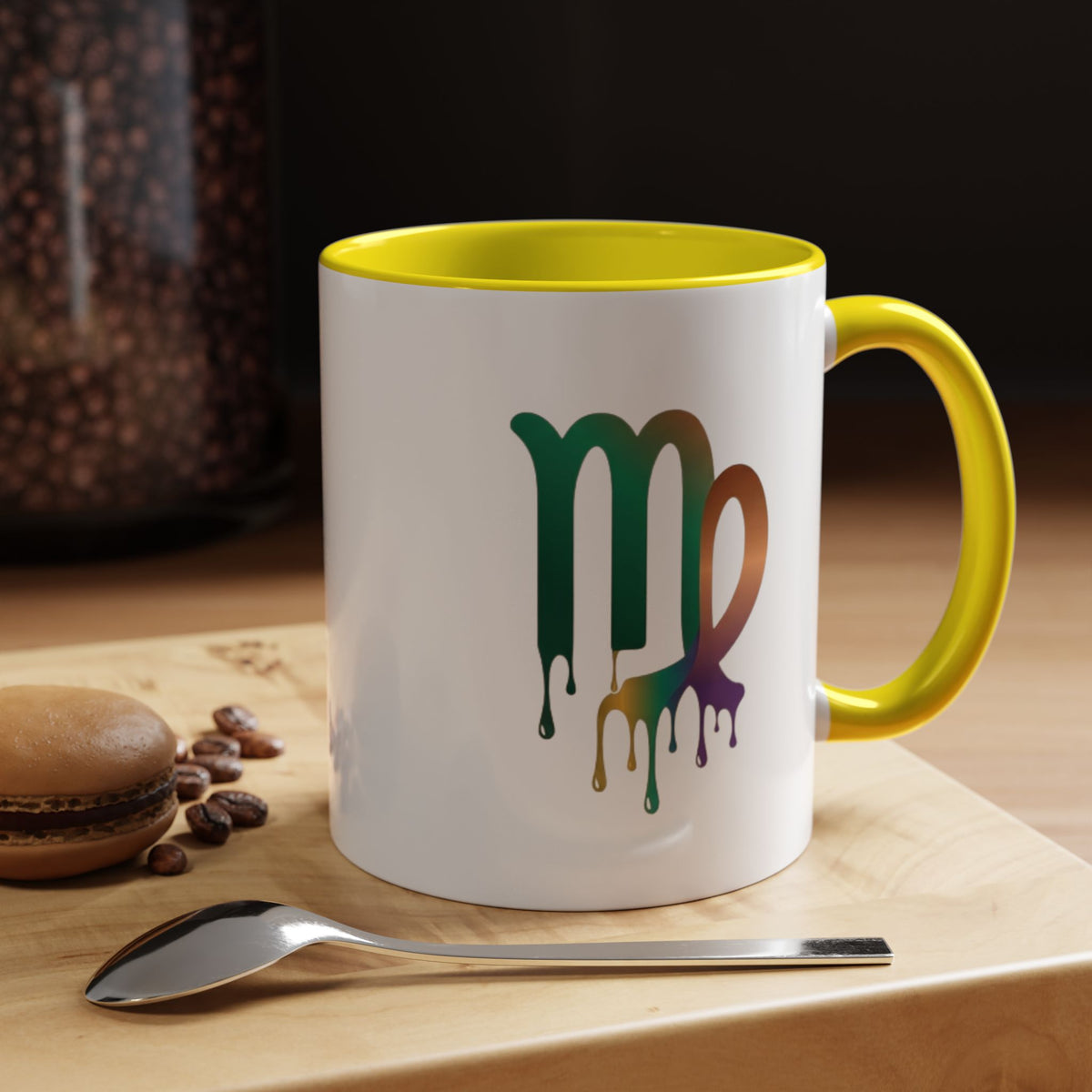 Virgo Zodiac Virgo Drip Accent Coffee Mug — Colorful Zodiac Astrology Gift