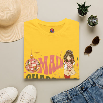 Christmas T-Shirt — "Main Character Christmas" Graphic Tee (Holiday Mom Aesthetic)